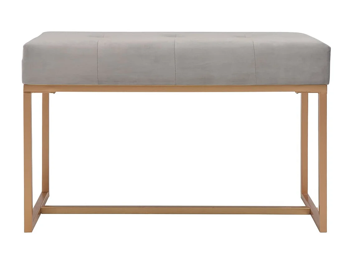 Banc 80 cm Gris Velours REO52449