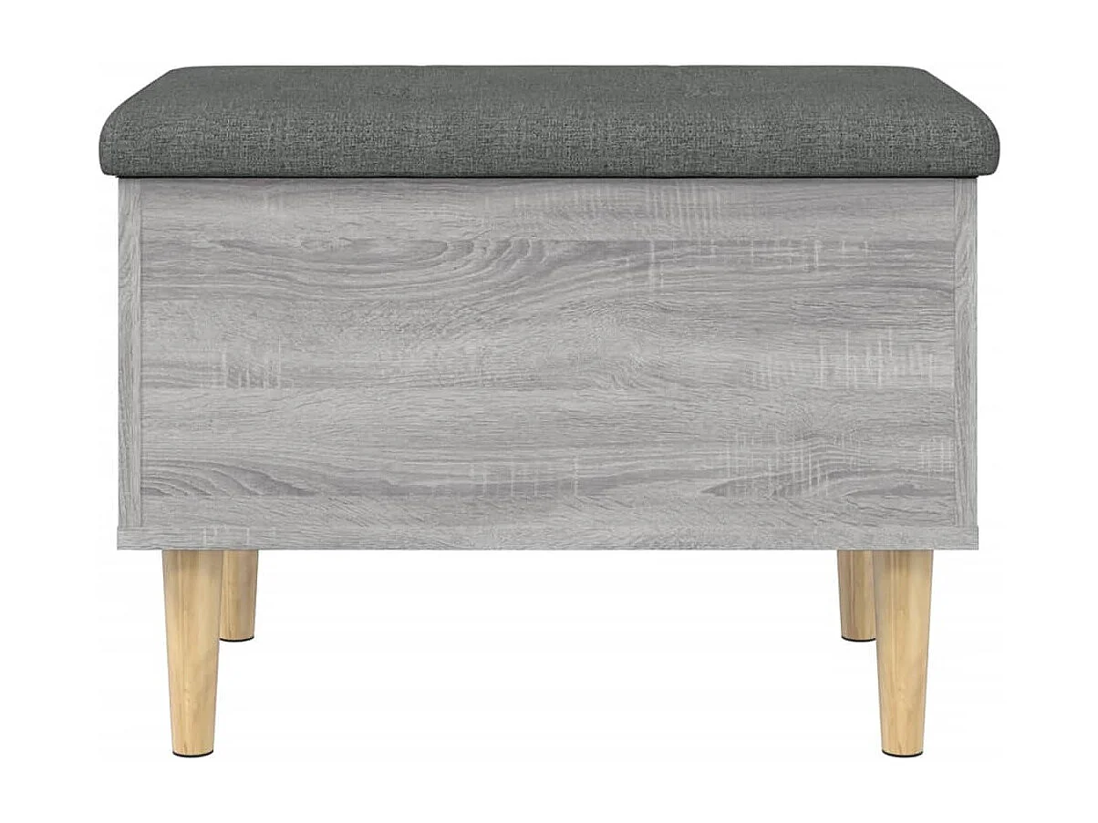 Banco con almacenaje madera ingeniería gris Sonoma 62x42x46 cm ES584434