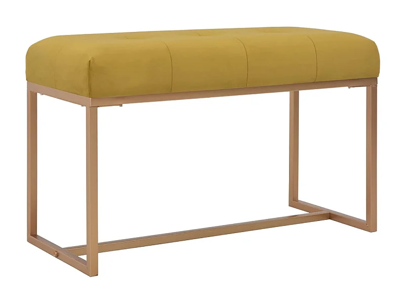 Banc 80 cm Moutarde Velours REO34491