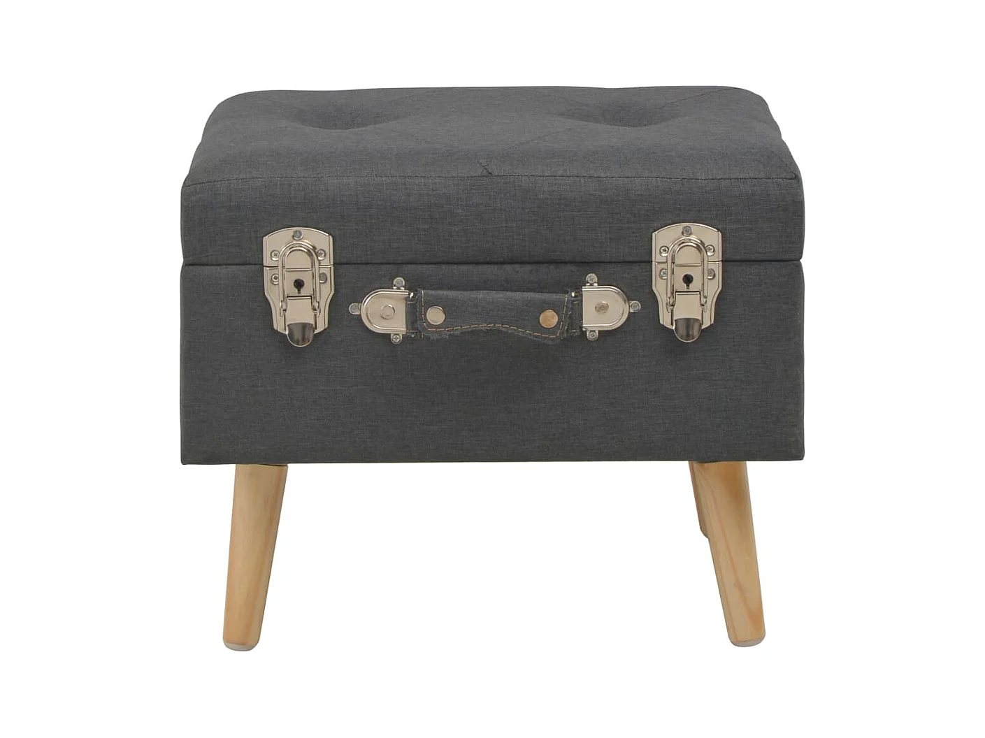 Bancs de rangement 3 pcs Gris foncé Tissu REO30132