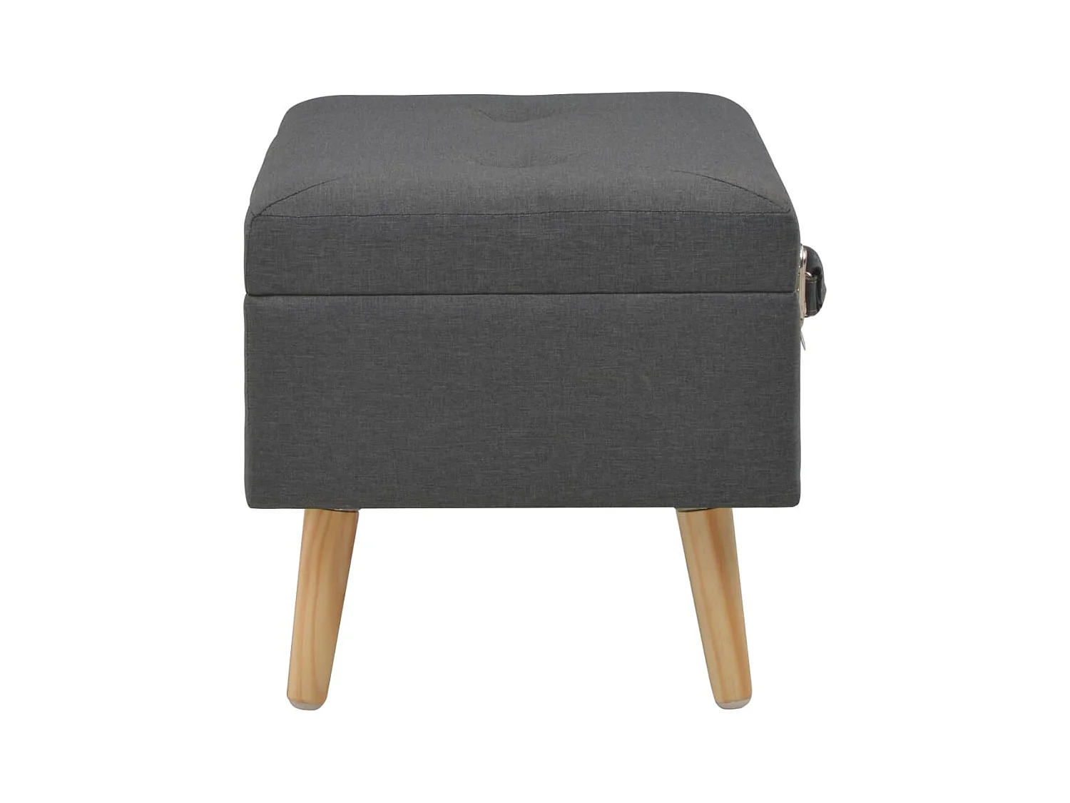 Bancs de rangement 3 pcs Gris foncé Tissu REO30132
