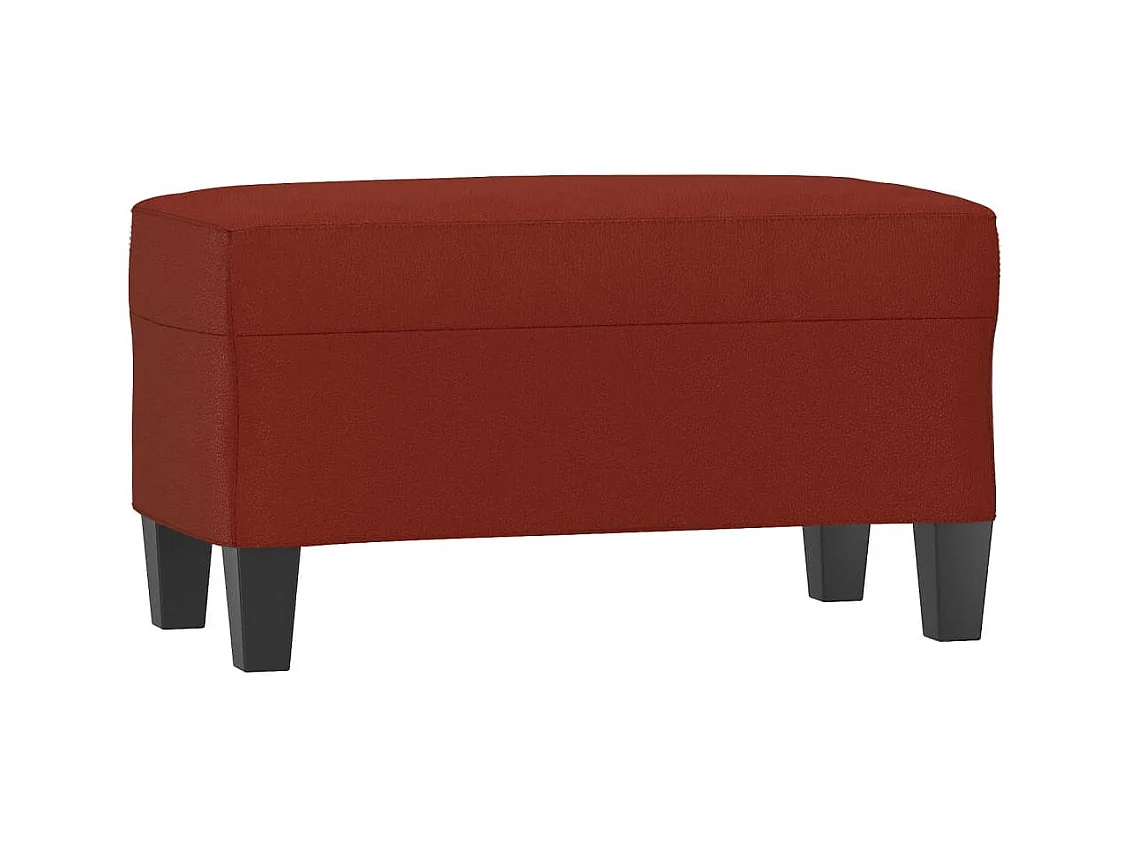 Banc Rouge bordeaux 70x35x41 cm Similicuir REO12213