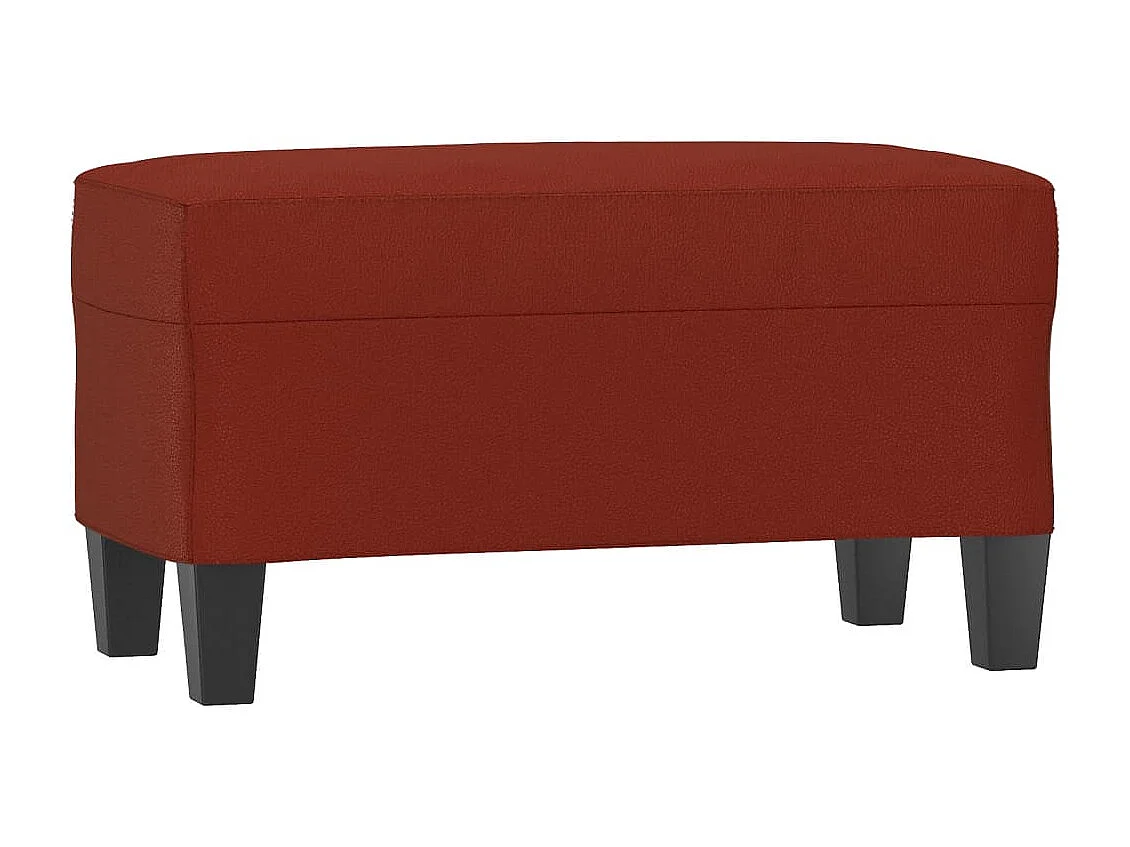 Banc Rouge bordeaux 70x35x41 cm Similicuir REO12213