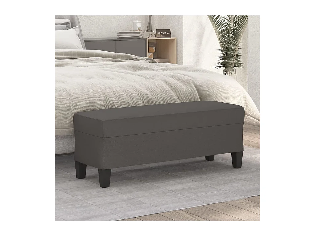 Banc Gris 100x35x41 cm Similicuir REO94823