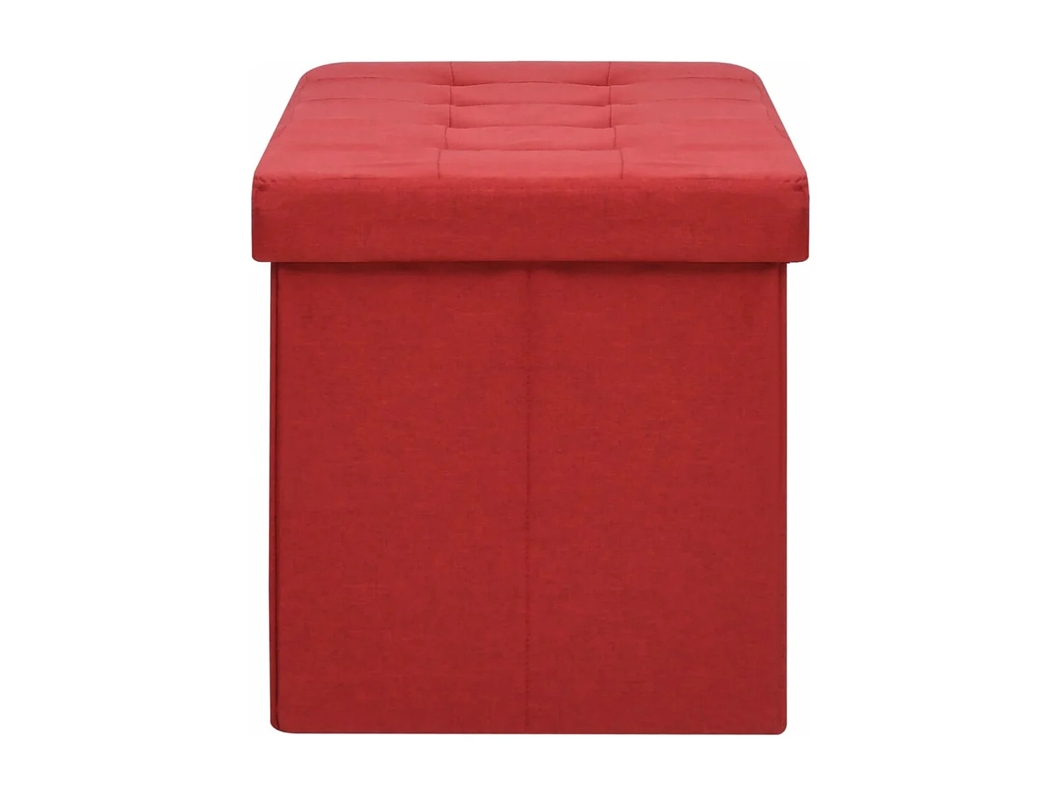 Banc de rangement pliable Rouge bordeaux Faux lin REO76793