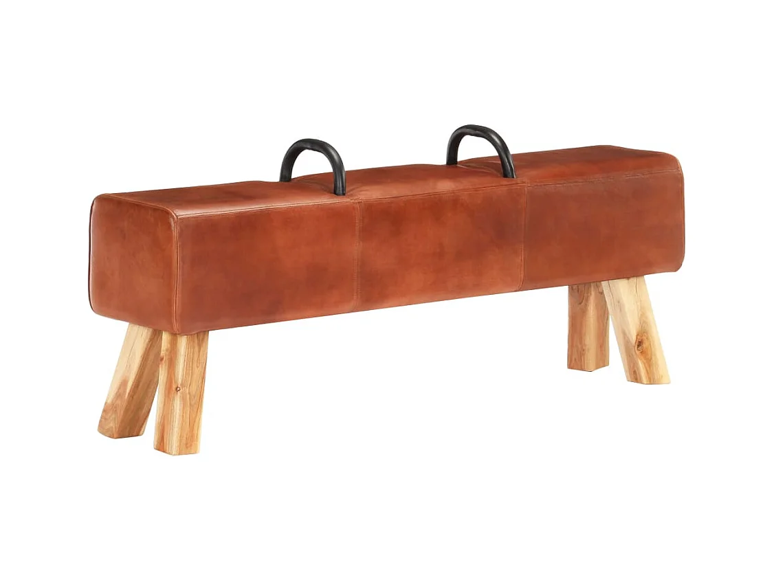 Banc cheval d'arçon vintage Cuir véritable de chèvre REO28771