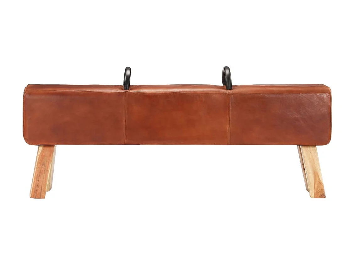 Banc cheval d'arçon vintage Cuir véritable de chèvre REO28771