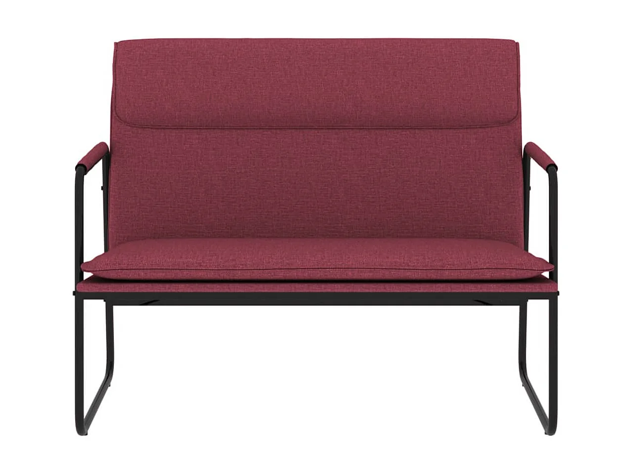 Bankje 100x64x80 cm stof wijnrood NL320390