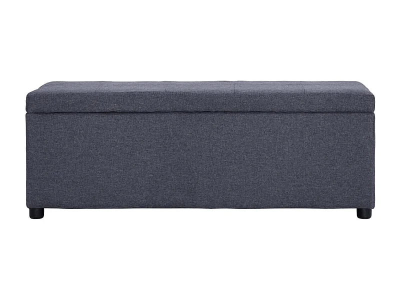 Banc avec compartiment de rangement 116 cm Gris foncé Polyester REO11293