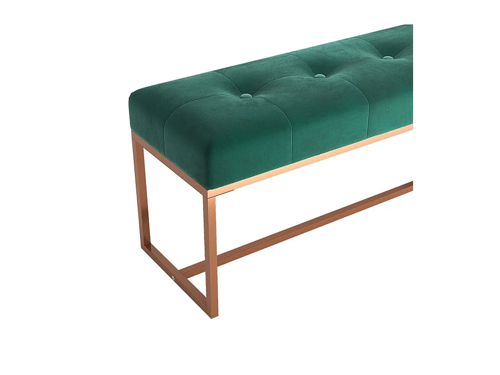 Banco 110x36x45 cm veludo verde-escuro PT757424