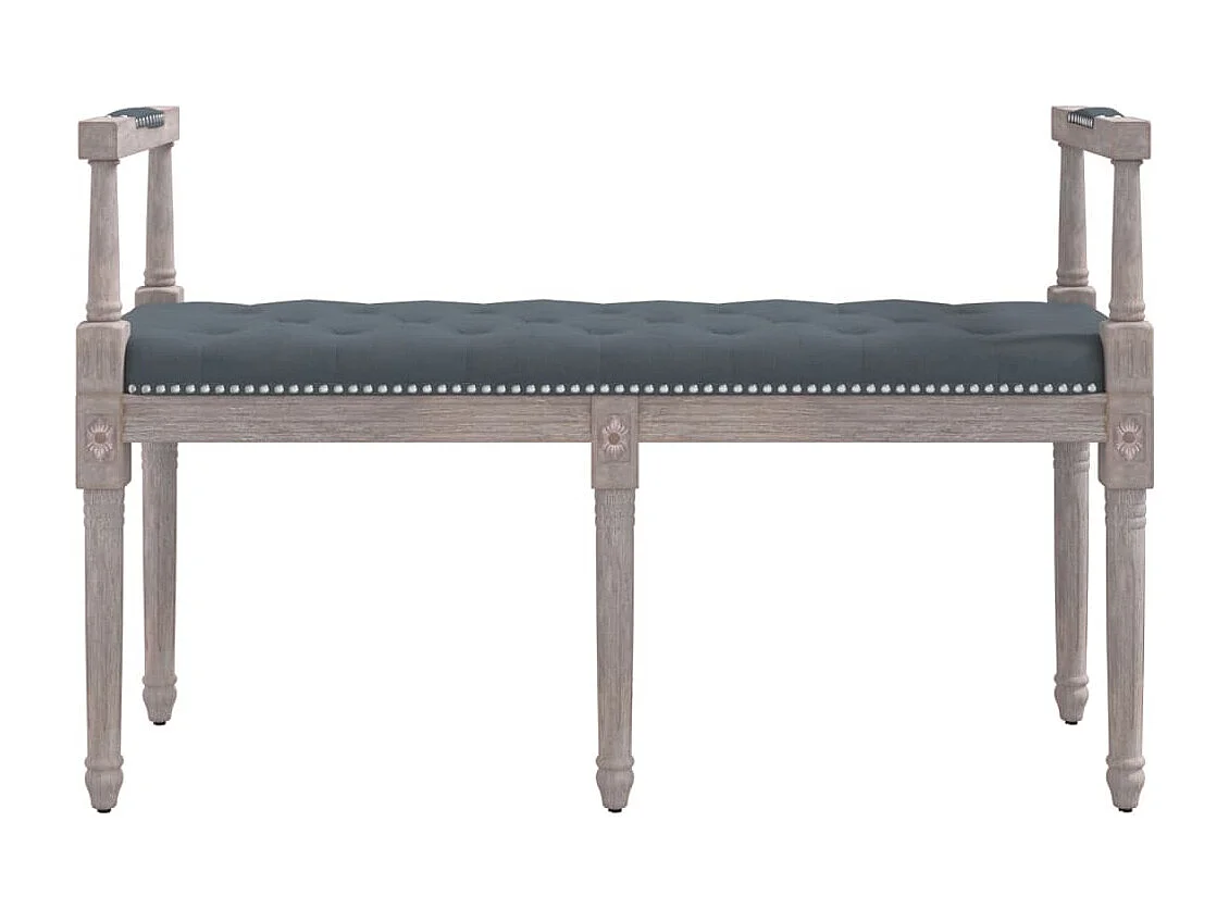 Banc Gris foncé 110x40x70 cm Velours REO19925
