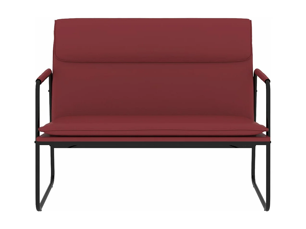 Bankje 100x64x80 cm kunstleer wijnrood NL744008