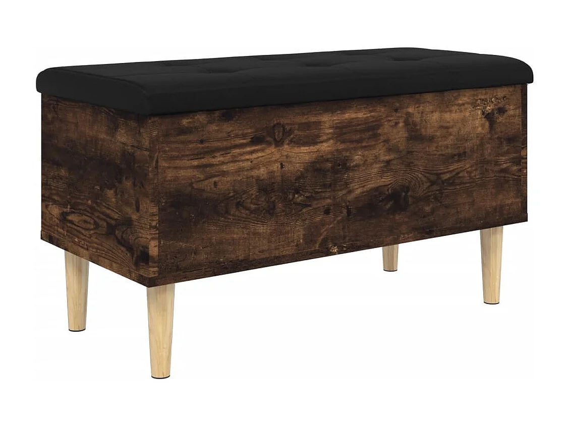 Opbergbankje 82x42x46 cm bewerkt hout gerookt eikenkleurig NL210932