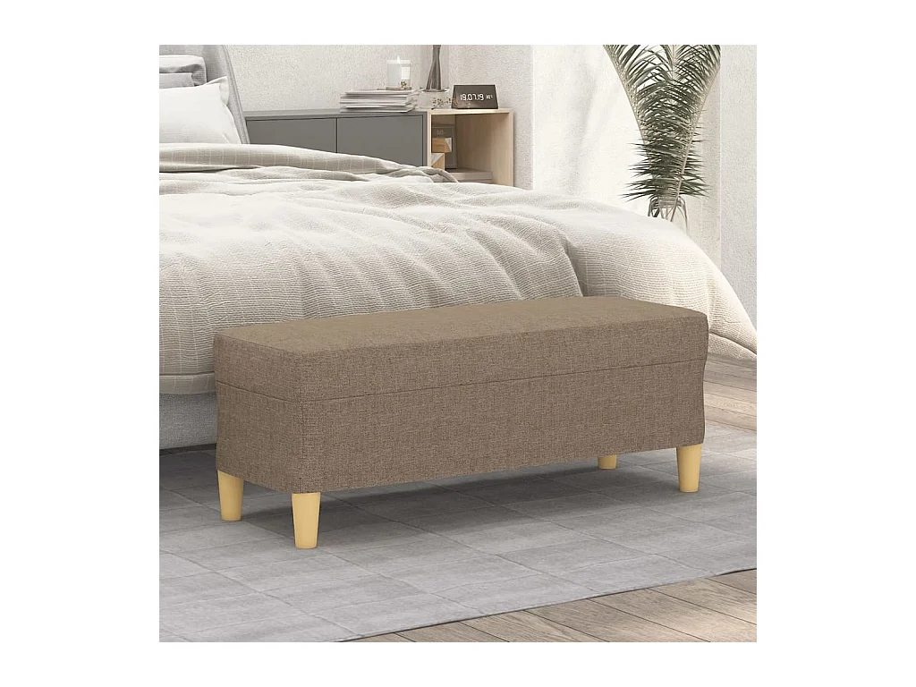 Banc Taupe 100x35x41 cm Tissu REO73283