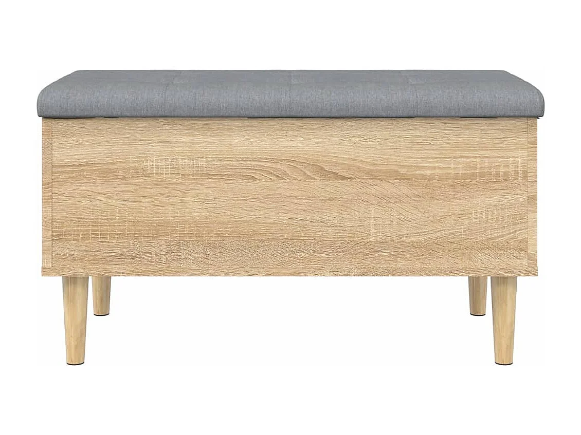 Banco con almacenaje madera ingeniería roble Sonoma 82x42x46 cm ES500638