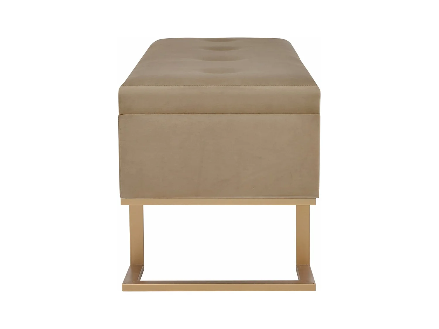 Banc avec compartiment de rangement 105 cm Beige Velours REO12409