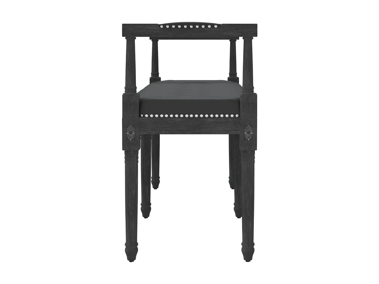 Banc Noir 110x40x70 cm Velours REO64464