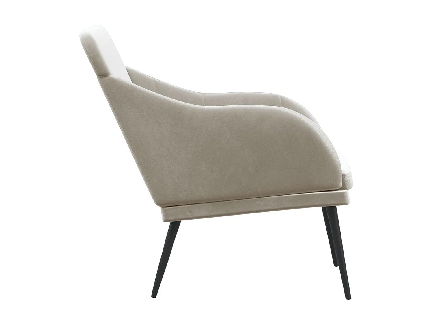 Banco de terciopelo gris claro 110x76x80 cm ES434161