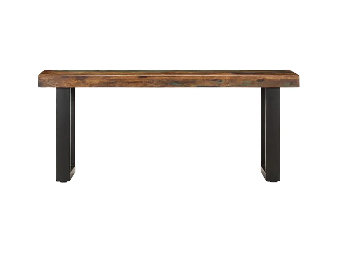 Bankje 110 cm massief gerecycled hout en staal NL518087