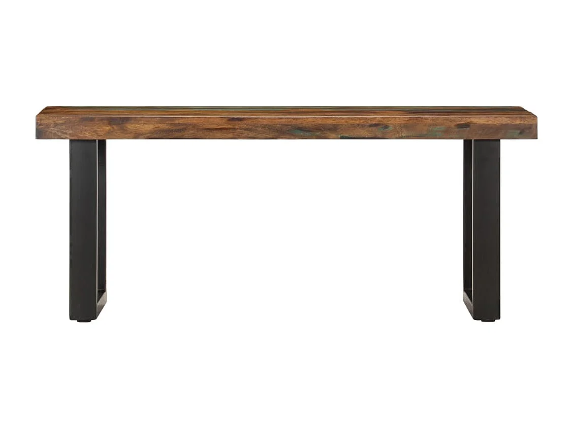 Bankje 110 cm massief gerecycled hout en staal NL518087