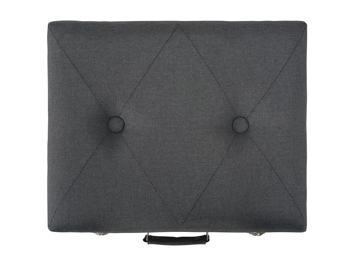 Banc de rangement 40 cm Gris foncé Tissu REO36854