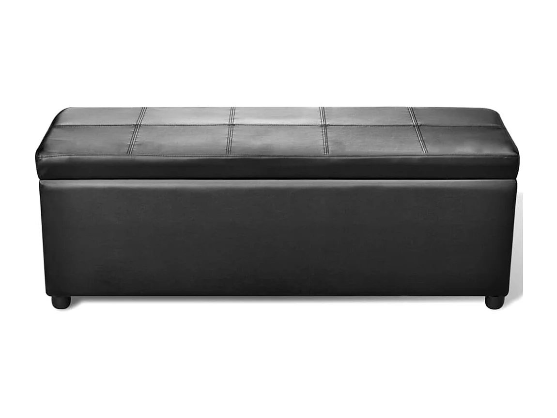 Banc long de rangement Bois Noir REO40258