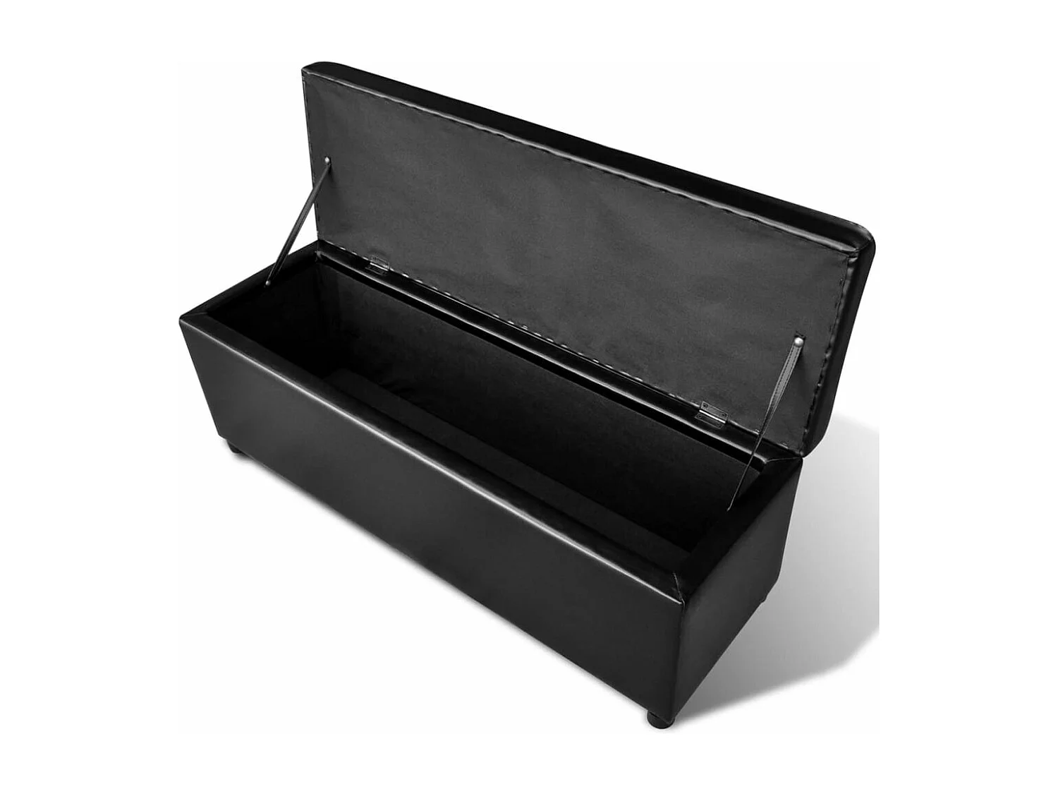 Banc long de rangement Bois Noir REO40258