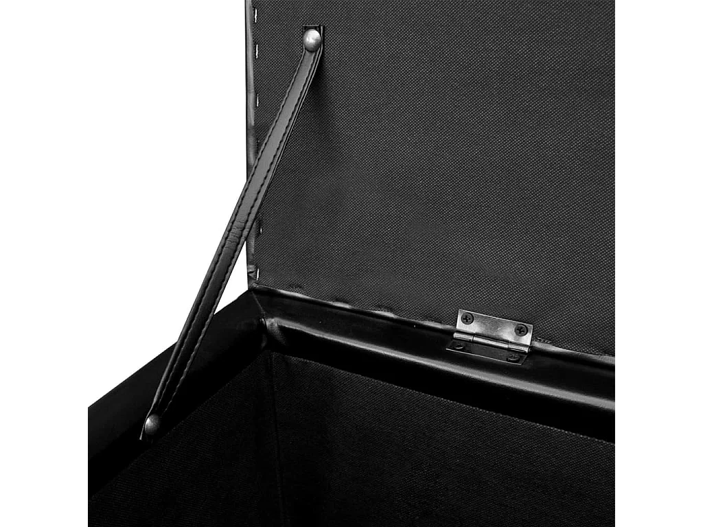 Banc long de rangement Bois Noir REO40258