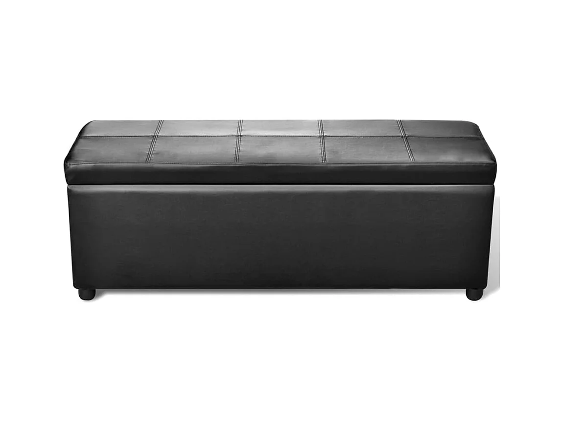 Banc long de rangement Bois Noir REO40258