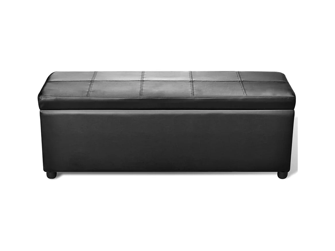 Banc long de rangement Bois Noir REO40258