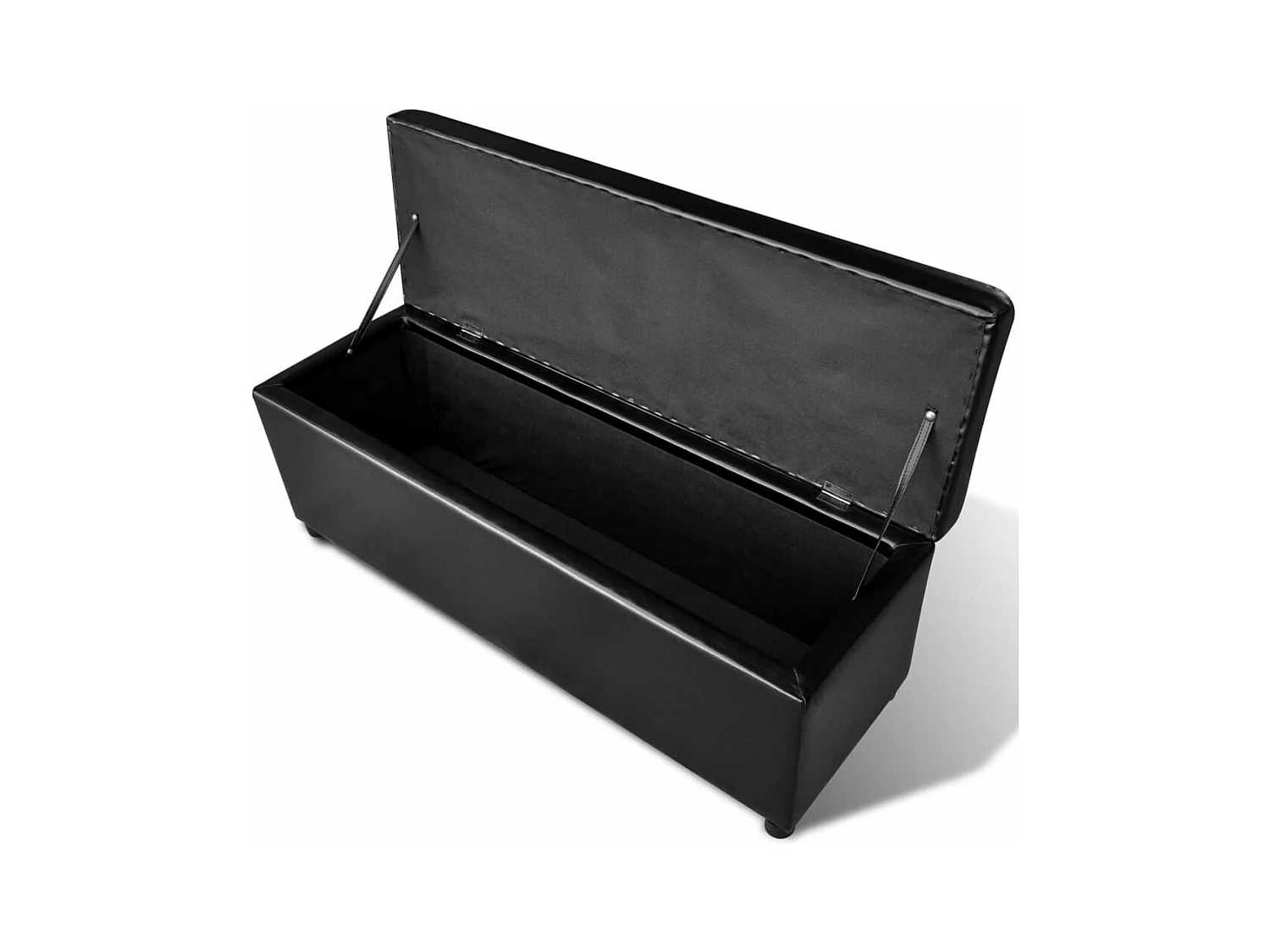 Banc long de rangement Bois Noir REO40258