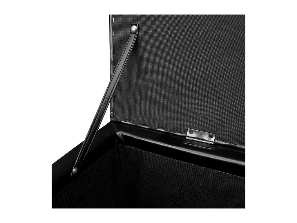 Banc long de rangement Bois Noir REO40258