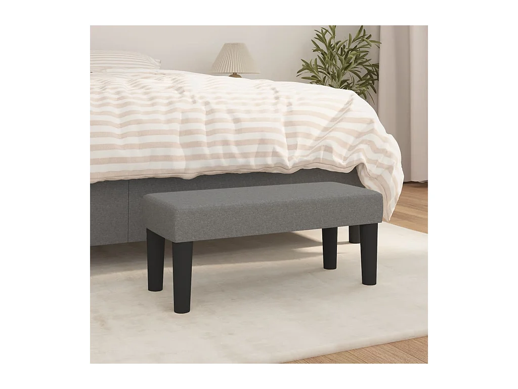 Banc Gris foncé 70x30x30 cm Tissu REO27187