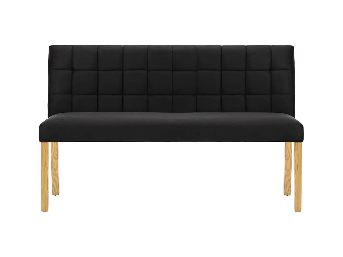Banc 140 cm Noir Velours REO33001