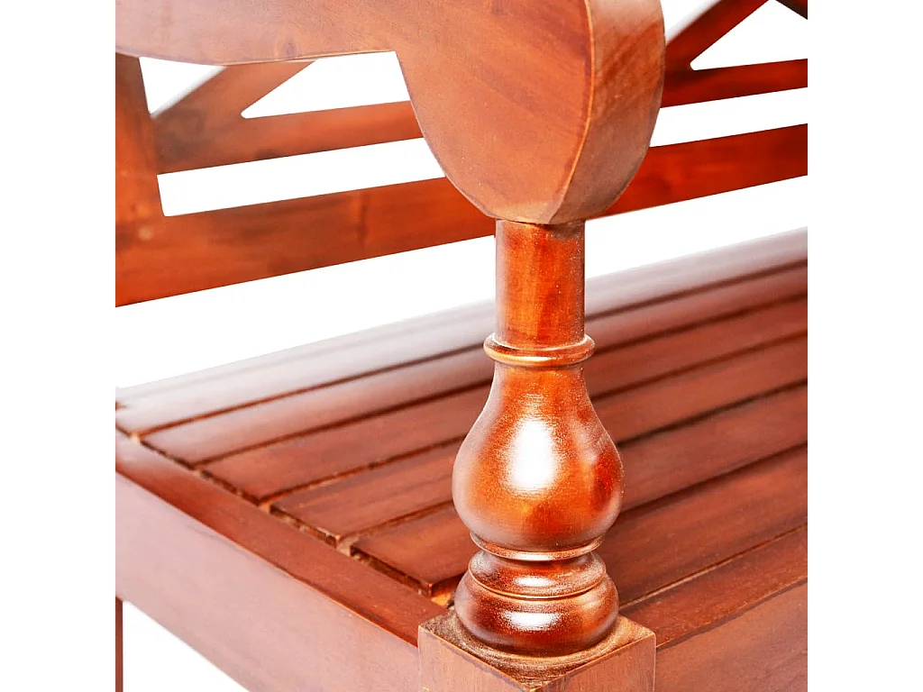 Banco Batávia 98 cm madeira maciça de mogno castanho escuro PT184388