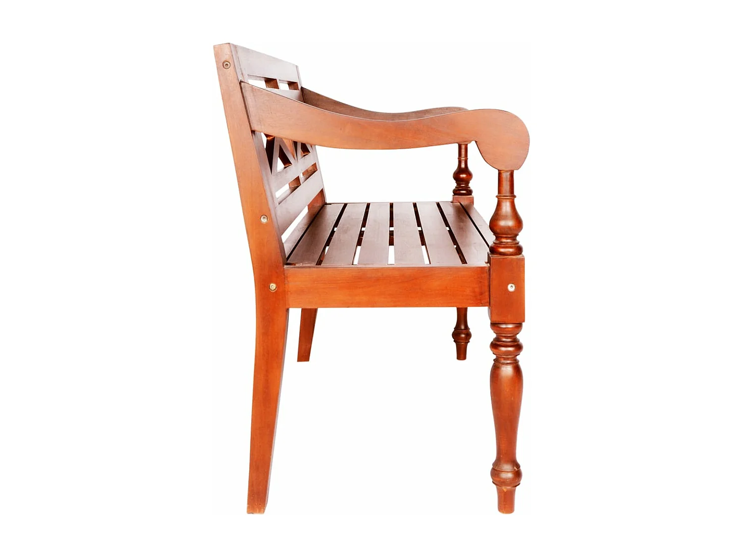 Banco Batávia 98 cm madeira maciça de mogno castanho escuro PT184388