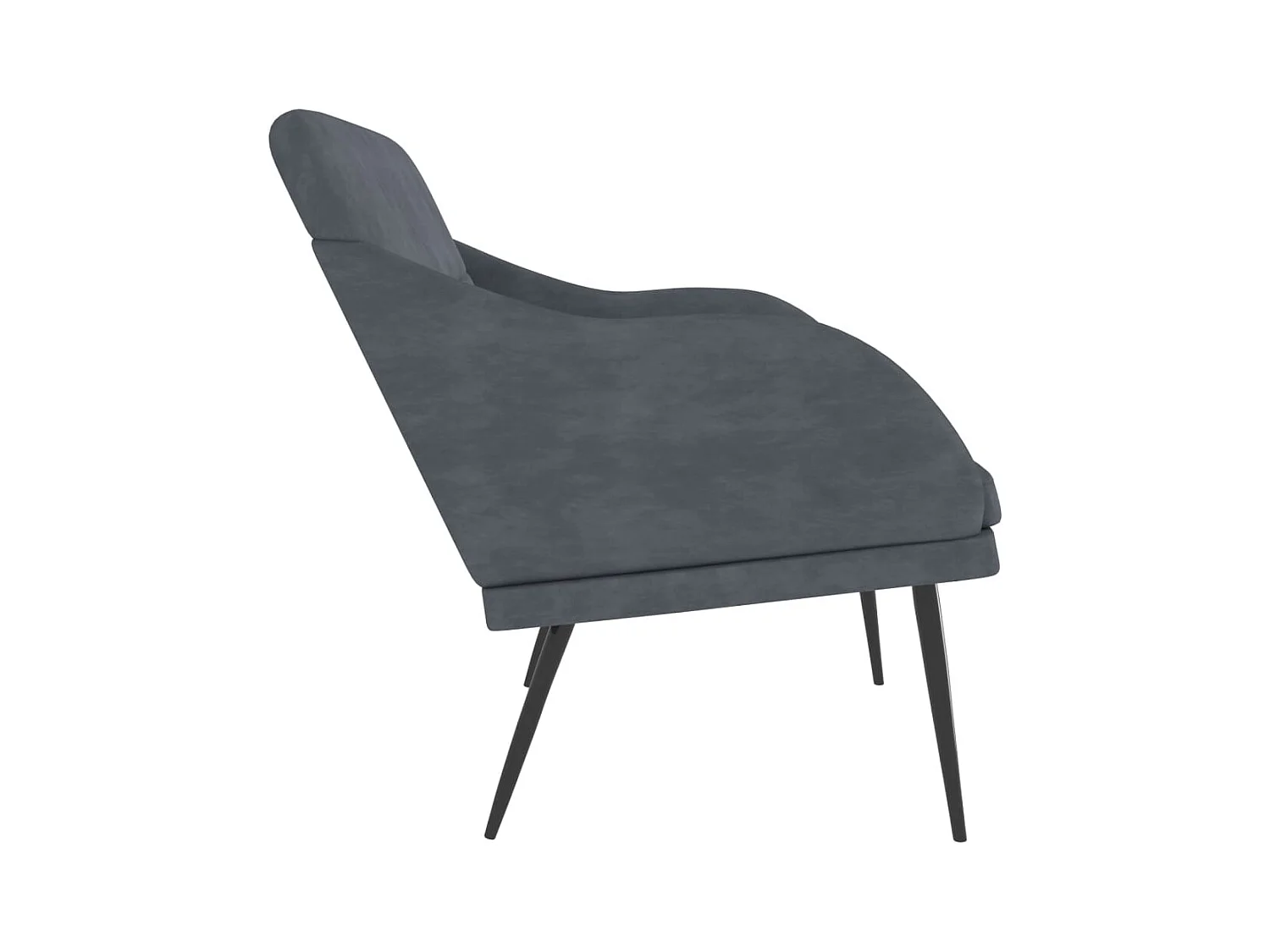 Banco de terciopelo gris oscuro 110x76x80 cm ES204911