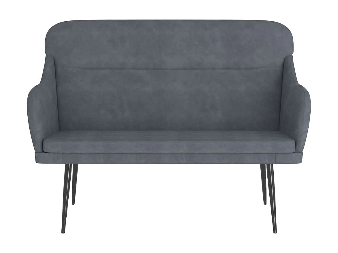 Banc Gris foncé 110x76x80 cm Velours REO34625