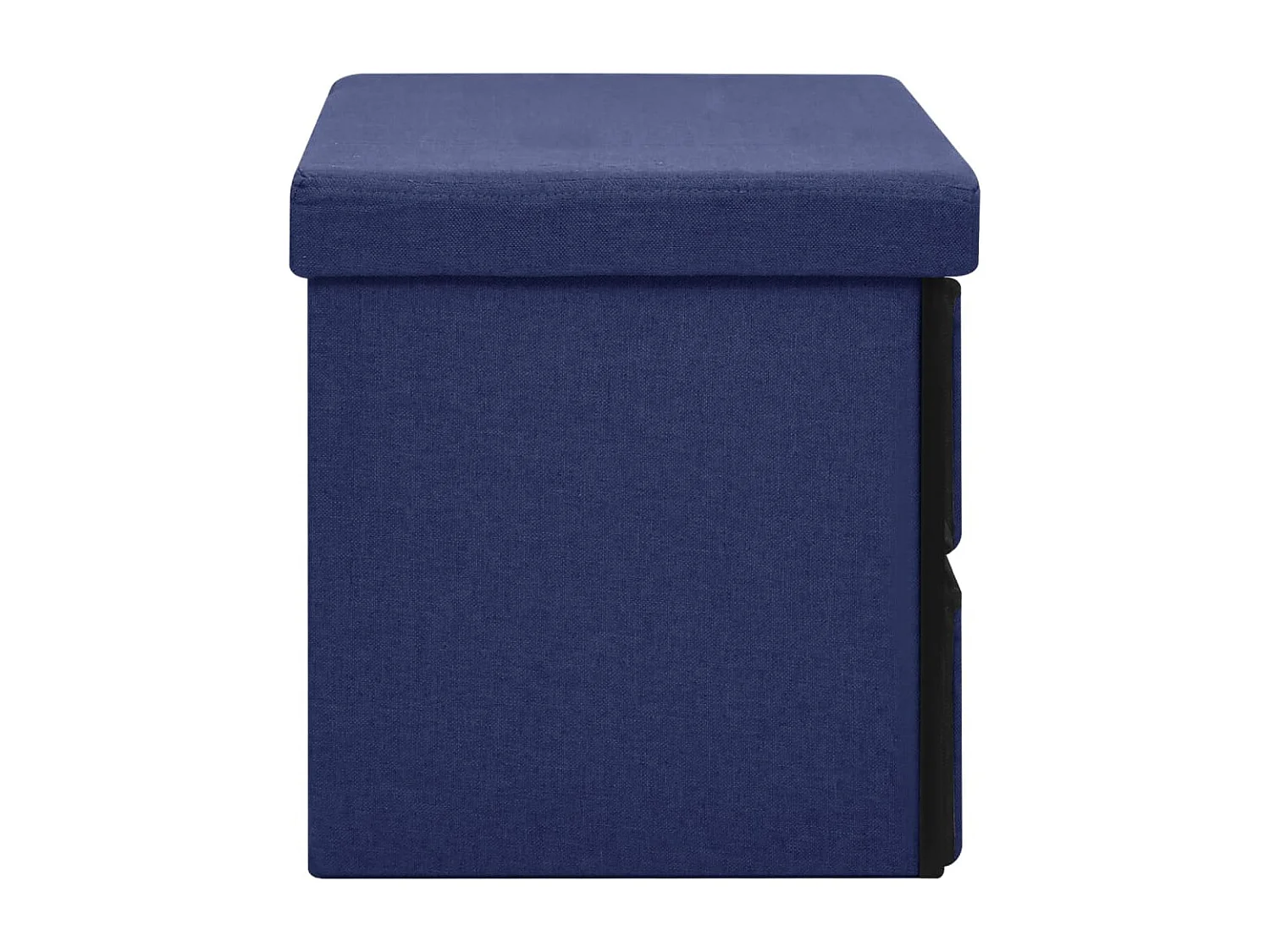 Banc de rangement pliable Bleu 76x38x38 cm Faux lin REO79671
