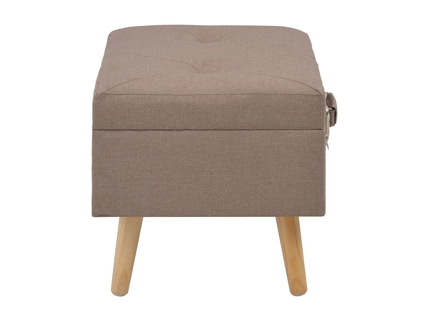 Banc de rangement 40 cm Marron Tissu REO26678