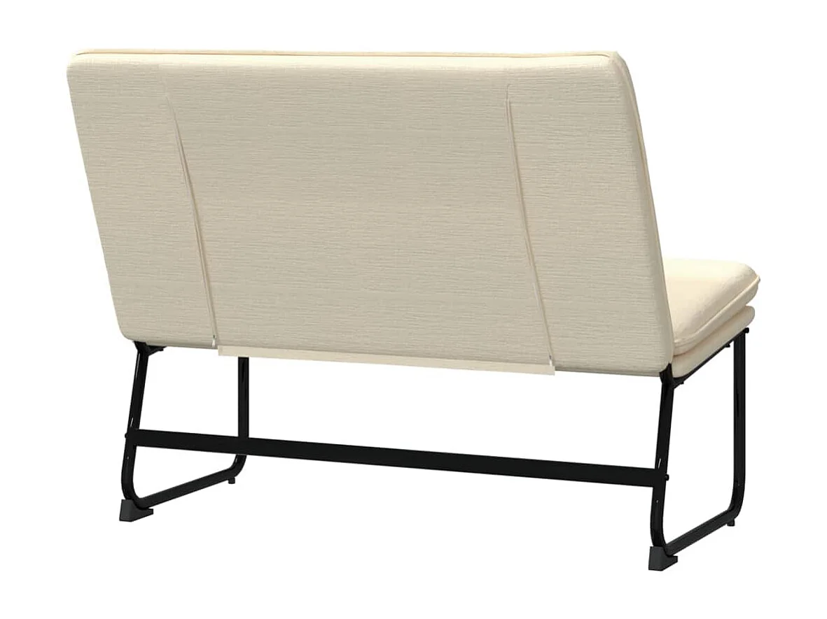 Bankje 100x75x76 cm stof crèmekleurig NL883492