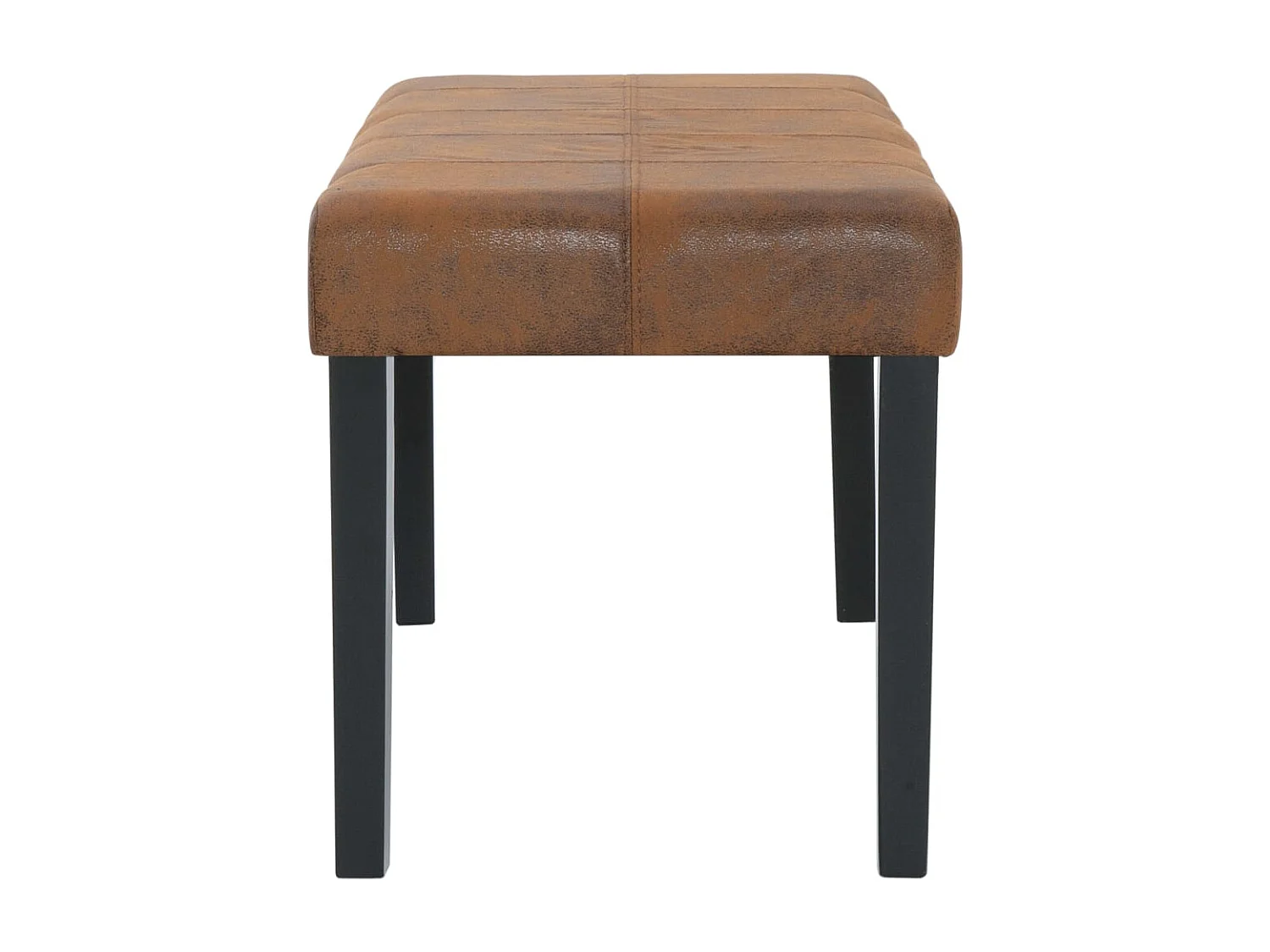 Banco 106 cm camurça artificial castanho PT692456