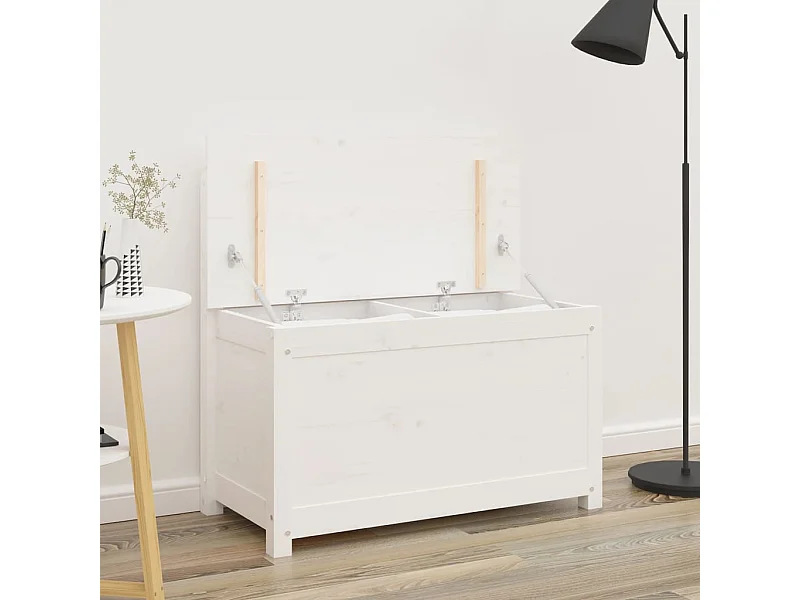 Bankje 80x41x77 cm massief grenenhout wit NL843433