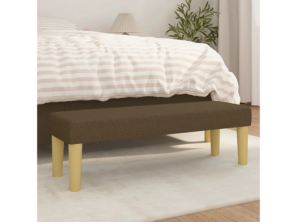 Banc Marron foncé 100x30x30 cm Tissu REO85886