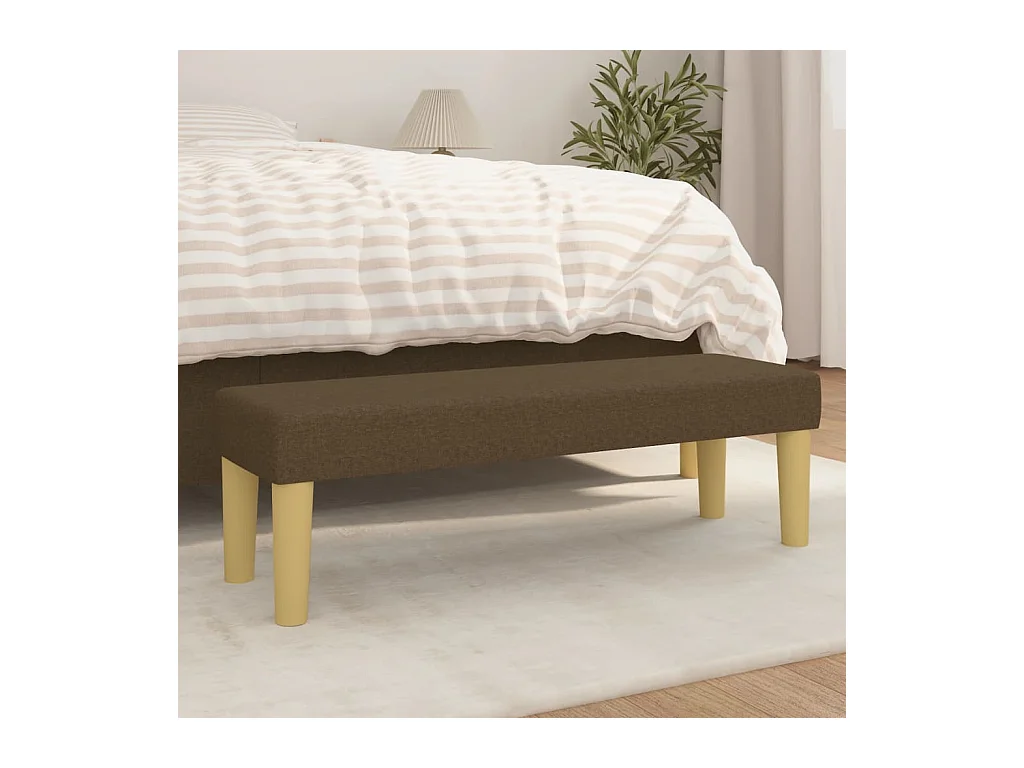 Banc Marron foncé 100x30x30 cm Tissu REO85886