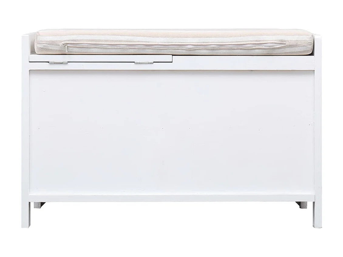 Banc d'entrée Blanc 70 x 33,5 x 45 cm Bois de Paulownia REO67459