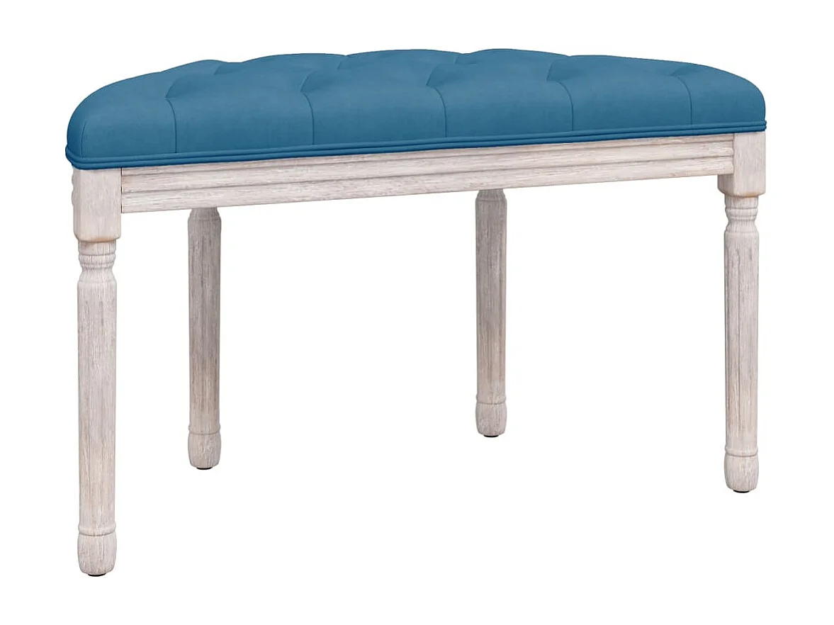 Banc Bleu 81,5x41x49 cm Velours REO33047