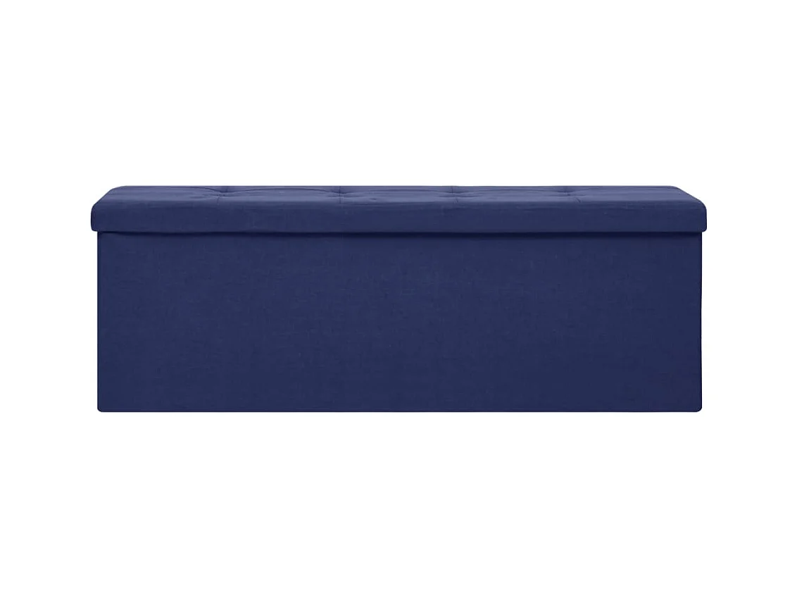 Banco de arrumação dobrável linho falso azul PT461335