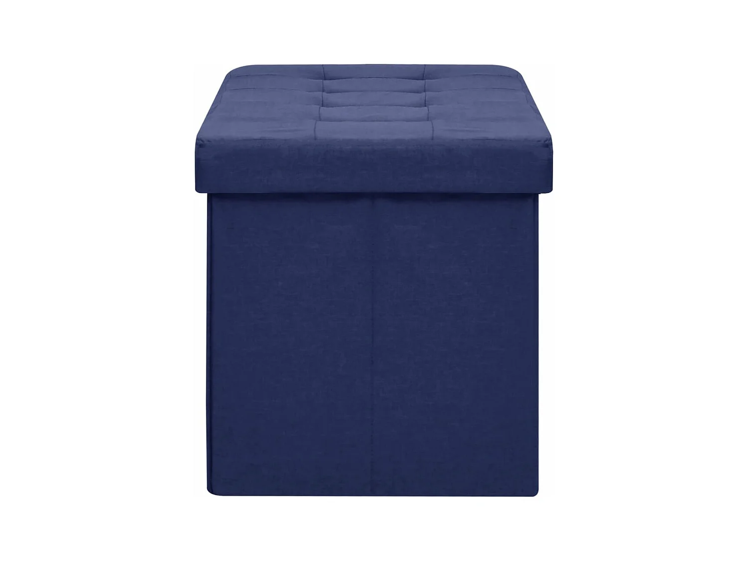 Banco de arrumação dobrável linho falso azul PT461335
