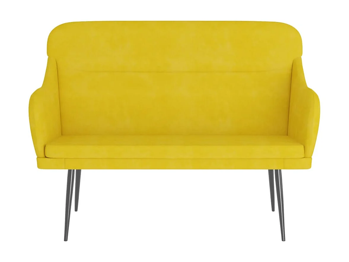 Banc Jaune 110x76x80 cm Velours REO57505